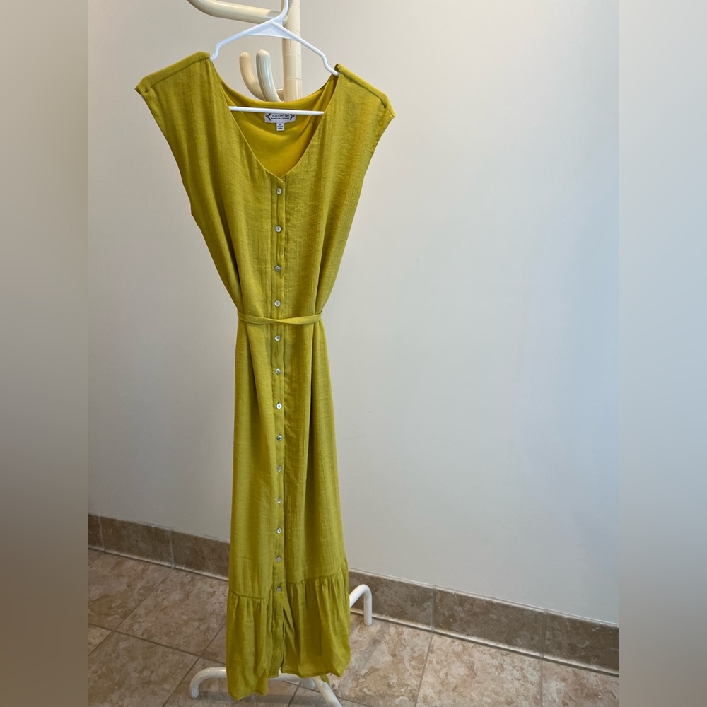 Nanette Lepore yellow midi dress